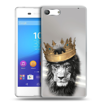 Силиконовый чехол на Sony Xperia M5 с принтом Лев с короной Силиконовый чехол на Sony Xperia M5 с принтом Лев с короной