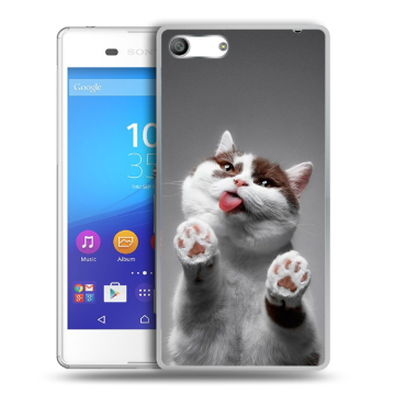 Силиконовый чехол на Sony Xperia M5 с принтом Коты Силиконовый чехол на Sony Xperia M5 с принтом Коты