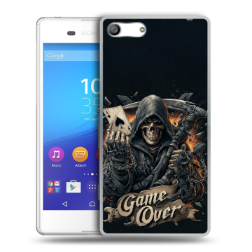 Силиконовый чехол на Sony Xperia M5 с принтом Скелет карты Силиконовый чехол на Sony Xperia M5 с принтом Скелет карты