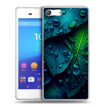 Силиконовый чехол на Sony Xperia M5 с принтом Листья Силиконовый чехол на Sony Xperia M5 с принтом Листья