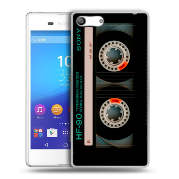Силиконовый чехол на Sony Xperia M5 с принтом Кассета Силиконовый чехол на Sony Xperia M5 с принтом Кассета