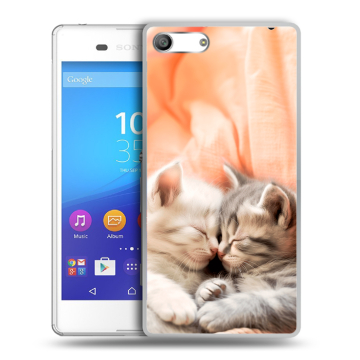 Силиконовый чехол на Sony Xperia M5 с принтом Котята Силиконовый чехол на Sony Xperia M5 с принтом Котята