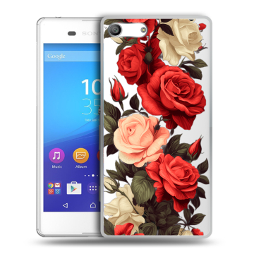 Силиконовый чехол на Sony Xperia M5 с принтом Розы Силиконовый чехол на Sony Xperia M5 с принтом Розы