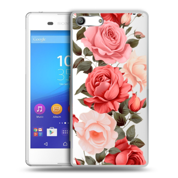Силиконовый чехол на Sony Xperia M5 с принтом Розы Силиконовый чехол на Sony Xperia M5 с принтом Розы