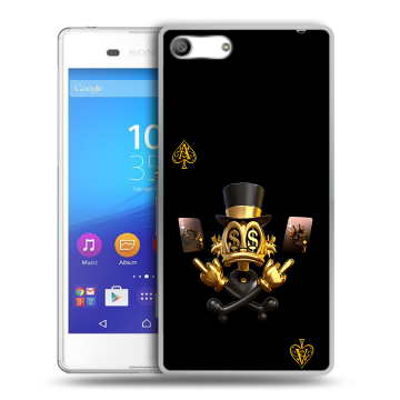 Силиконовый чехол на Sony Xperia M5 с принтом Золотой скрудж макдак