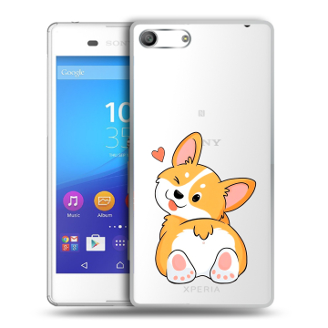 Силиконовый чехол на Sony Xperia M5 с принтом Корги Силиконовый чехол на Sony Xperia M5 с принтом Корги
