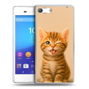 Силиконовый чехол на Sony Xperia M5 с принтом котенок Силиконовый чехол на Sony Xperia M5 с принтом котенок
