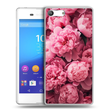 Силиконовый чехол на Sony Xperia M5 с принтом цветы пионы Силиконовый чехол на Sony Xperia M5 с принтом цветы пионы