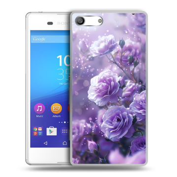 Силиконовый чехол на Sony Xperia M5 с принтом Розы цветы Силиконовый чехол на Sony Xperia M5 с принтом Розы цветы