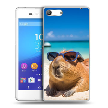 Силиконовый чехол на Sony Xperia M5 с принтом Капибара Силиконовый чехол на Sony Xperia M5 с принтом Капибара