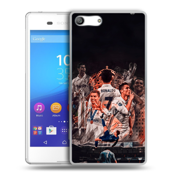 Силиконовый чехол на Sony Xperia M5 с принтом Реал Роналдо Real Ronaldo