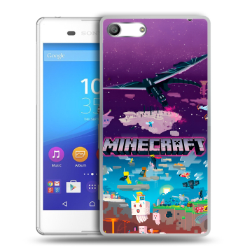 Силиконовый чехол на Sony Xperia M5 с принтом Майнкрафт Minecraft Силиконовый чехол на Sony Xperia M5 с принтом Майнкрафт Minecraft
