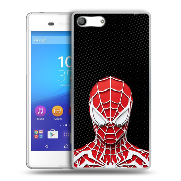 Силиконовый чехол на Sony Xperia M5 с принтом человек паук spiderman Силиконовый чехол на Sony Xperia M5 с принтом человек паук spiderman