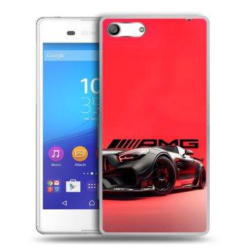 Силиконовый чехол на Sony Xperia M5 с принтом Мерседес Mercedes AMG Силиконовый чехол на Sony Xperia M5 с принтом Мерседес Mercedes AMG