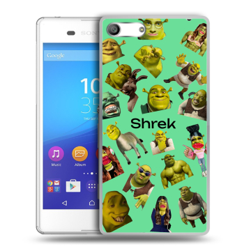 Силиконовый чехол на Sony Xperia M5 с принтом Шрек Shrek Силиконовый чехол на Sony Xperia M5 с принтом Шрек Shrek
