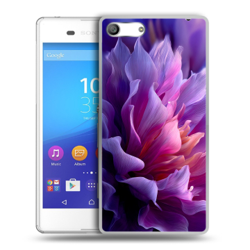 Силиконовый чехол на Sony Xperia M5 с принтом женский цветы Силиконовый чехол на Sony Xperia M5 с принтом женский цветы