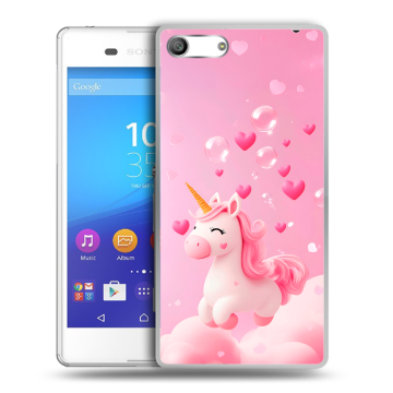 Силиконовый чехол на Sony Xperia M5 с принтом Единорог Силиконовый чехол на Sony Xperia M5 с принтом Единорог
