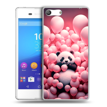 Силиконовый чехол на Sony Xperia M5 с принтом Панда Силиконовый чехол на Sony Xperia M5 с принтом Панда