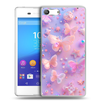 Силиконовый чехол на Sony Xperia M5 с принтом Бабочки