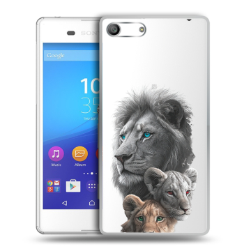 Силиконовый чехол на Sony Xperia M5 с принтом Львы Силиконовый чехол на Sony Xperia M5 с принтом Львы
