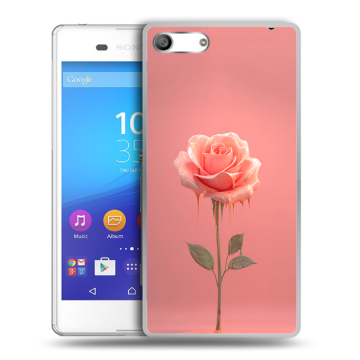 Силиконовый чехол на Sony Xperia M5 с принтом Розовая роза Силиконовый чехол на Sony Xperia M5 с принтом Розовая роза