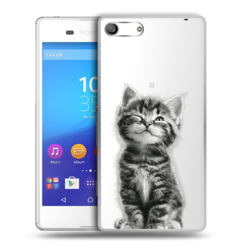 Силиконовый чехол на Sony Xperia M5 с принтом Котенок Силиконовый чехол на Sony Xperia M5 с принтом Котенок