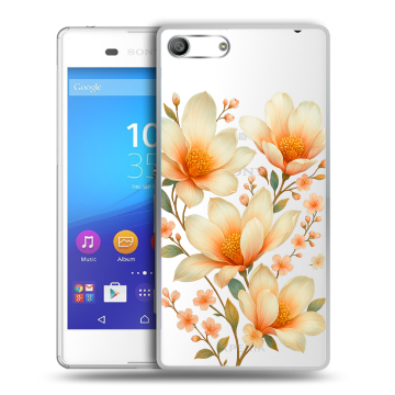 Силиконовый чехол на Sony Xperia M5 с принтом Цветы Силиконовый чехол на Sony Xperia M5 с принтом Цветы
