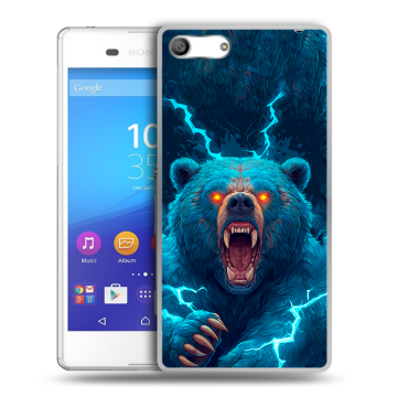 Силиконовый чехол на Sony Xperia M5 с принтом Медведь Силиконовый чехол на Sony Xperia M5 с принтом Медведь