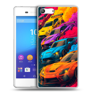 Силиконовый чехол на Sony Xperia M5 с принтом Тачки Силиконовый чехол на Sony Xperia M5 с принтом Тачки