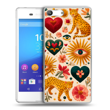 Силиконовый чехол на Sony Xperia M5 с принтом Модный принт Силиконовый чехол на Sony Xperia M5 с принтом Модный принт