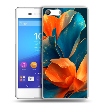 Силиконовый чехол на Sony Xperia M5 с принтом Цветы Силиконовый чехол на Sony Xperia M5 с принтом Цветы