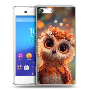 Силиконовый чехол на Sony Xperia M5 с принтом Милая сова Силиконовый чехол на Sony Xperia M5 с принтом Милая сова