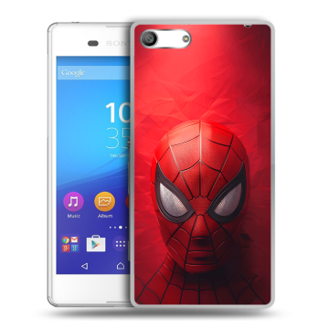 Силиконовый чехол на Sony Xperia M5 с принтом Spiderman Человек паук Силиконовый чехол на Sony Xperia M5 с принтом Spiderman Человек паук