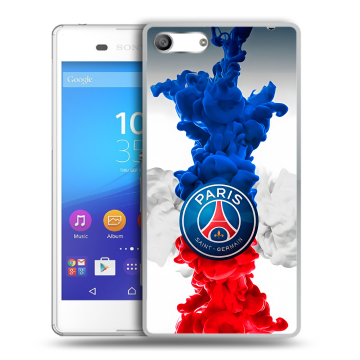 Силиконовый чехол на Sony Xperia M5 с принтом PSG ПСЖ Силиконовый чехол на Sony Xperia M5 с принтом PSG ПСЖ