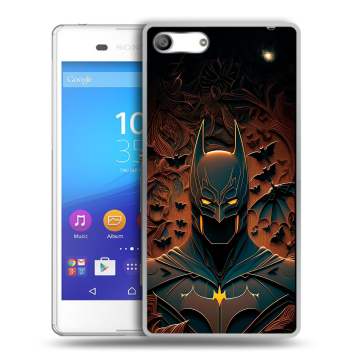 Силиконовый чехол на Sony Xperia M5 с принтом Batman Бэтмен Силиконовый чехол на Sony Xperia M5 с принтом Batman Бэтмен