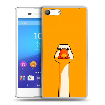 Силиконовый чехол на Sony Xperia M5 с принтом Смешная утка Силиконовый чехол на Sony Xperia M5 с принтом Смешная утка