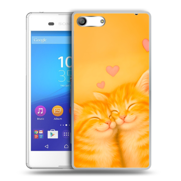 Силиконовый чехол на Sony Xperia M5 с принтом Милые котята Силиконовый чехол на Sony Xperia M5 с принтом Милые котята