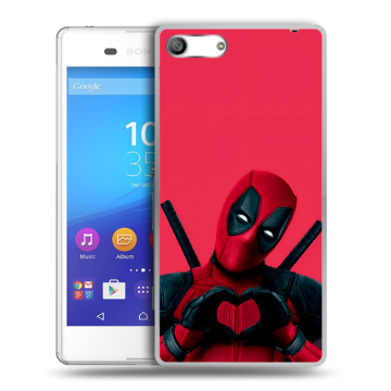 Силиконовый чехол на Sony Xperia M5 с принтом Дедпул Deadpool Силиконовый чехол на Sony Xperia M5 с принтом Дедпул Deadpool