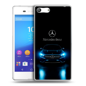 Силиконовый чехол на Sony Xperia M5 с принтом Mercedes Мерседес