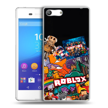 Силиконовый чехол на Sony Xperia M5 с принтом Roblox Роблокс Силиконовый чехол на Sony Xperia M5 с принтом Roblox Роблокс