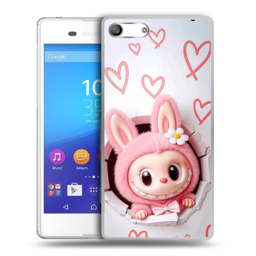 Силиконовый чехол на Sony Xperia M5 с принтом Labubu Лабубу