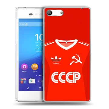 Силиконовый чехол на Sony Xperia M5 с принтом Флаг Герб СССР Силиконовый чехол на Sony Xperia M5 с принтом Флаг Герб СССР