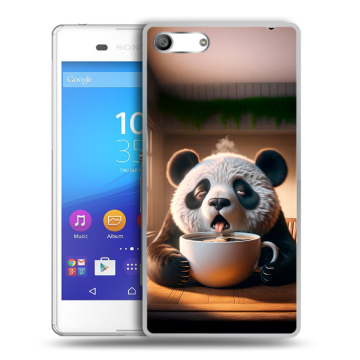 Силиконовый чехол на Sony Xperia M5 с принтом смешная панда Силиконовый чехол на Sony Xperia M5 с принтом смешная панда