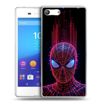 Силиконовый чехол на Sony Xperia M5 с принтом Spiderman Человек паук Силиконовый чехол на Sony Xperia M5 с принтом Spiderman Человек паук
