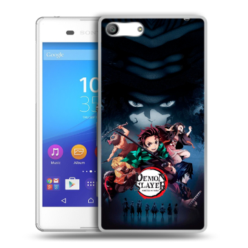Силиконовый чехол на Sony Xperia M5 с принтом Demon Slayer Клинок рассекающий демонов Силиконовый чехол на Sony Xperia M5 с принтом Demon Slayer Клинок рассекающий демонов