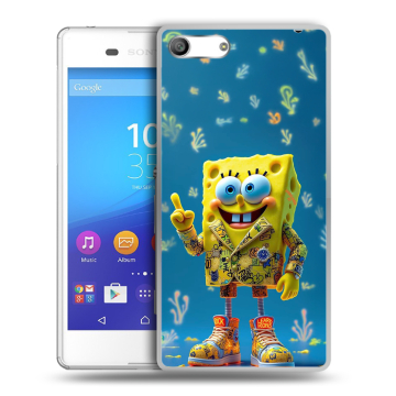 Силиконовый чехол на Sony Xperia M5 с принтом Спанч боб Спанчбоб Силиконовый чехол на Sony Xperia M5 с принтом Спанч боб Спанчбоб