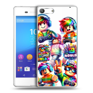 Силиконовый чехол на Sony Xperia M5 с принтом Roblox Роблокс Силиконовый чехол на Sony Xperia M5 с принтом Roblox Роблокс