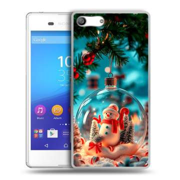 Силиконовый чехол на Sony Xperia M5 с принтом Новый год Силиконовый чехол на Sony Xperia M5 с принтом Новый год