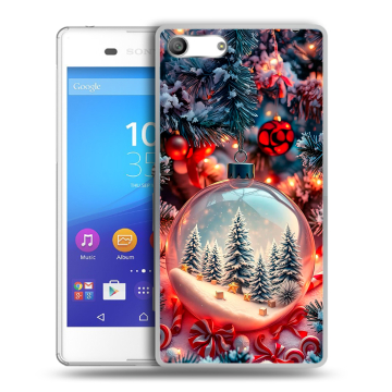 Силиконовый чехол на Sony Xperia M5 с принтом Новый год Силиконовый чехол на Sony Xperia M5 с принтом Новый год