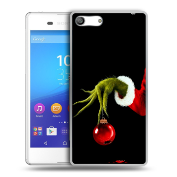 Силиконовый чехол на Sony Xperia M5 с принтом Новый год Гринч Силиконовый чехол на Sony Xperia M5 с принтом Новый год Гринч